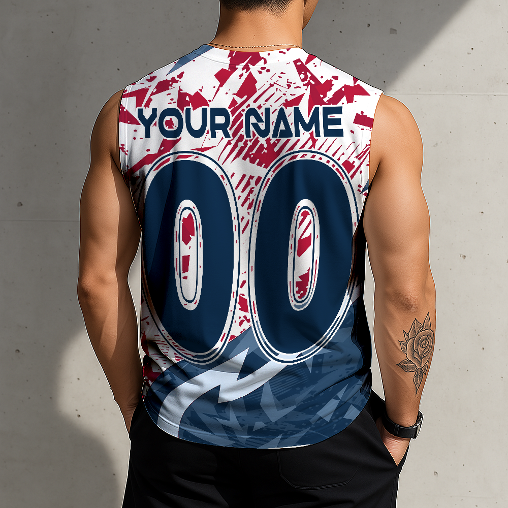 LIMITED EDITION - NEW CUSTOMIZED NFL27 NEP NEW ENGLAND PATRIOTS MEN'S GYM SHIRT
