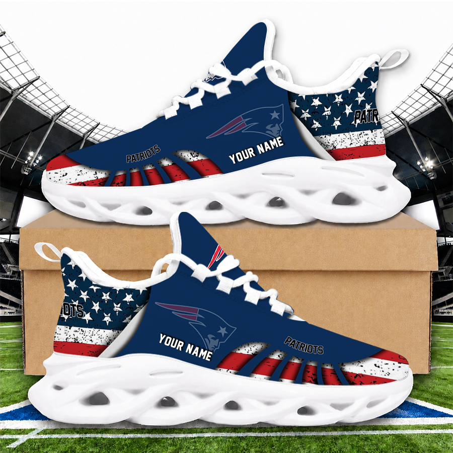 [SPECIAL OFFER] NEW CUSTOMIZED NFL27 NEP NEW ENGLAND PATRIOTS UNISEX CLUNKY SNEAKERS