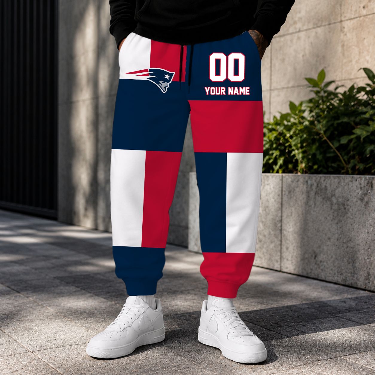 LIMITED EDITION - NEW CUSTOMIZED NFL27 NEP NEW ENGLAND PATRIOTS SWEATPANTS