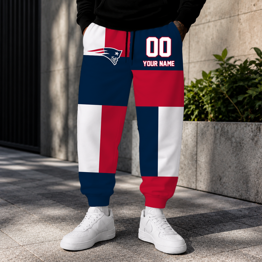 LIMITED EDITION - NEW CUSTOMIZED NFL27 NEP NEW ENGLAND PATRIOTS SWEATPANTS