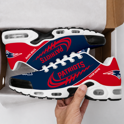 LIMITED EDITION - NEW CUSTOMIZED NFL27 NEP NEW ENGLAND PATRIOTS AIR MAX PLUS SNEAKERS
