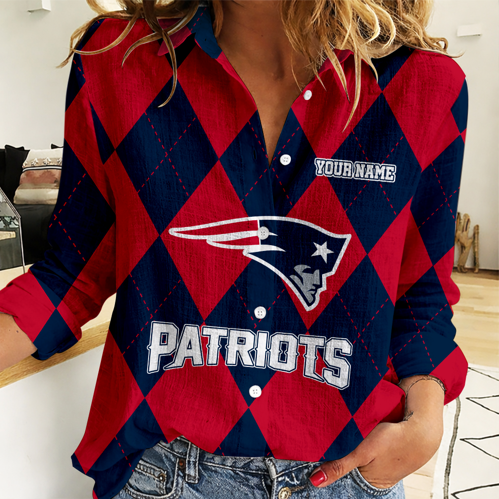 LIMITED EDITION - NEW CUSTOMIZED NFL27 NEP NEW ENGLAND PATRIOTS WOMEN CASUAL SHIRT FOR FAN