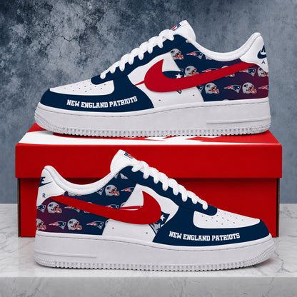 VIRAL EDITION - NEW CUSTOMIZED NFL27 NEP NEW ENGLAND PATRIOTS AF1 SHOES