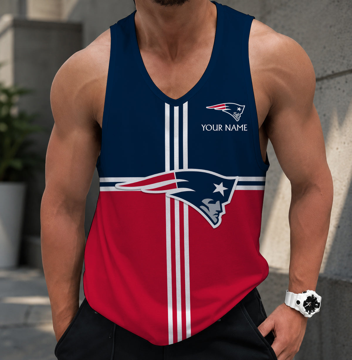 EXCLUSIVE EDITION - NEW CUSTOMIZED NFL27 NEP NEW ENGLAND PATRIOTS TANK TOP