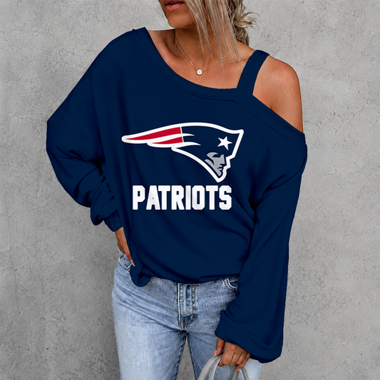 [SPECIAL OFFER] NEW CUSTOMIZED NFL27 NEP NEW ENGLAND PATRIOTS DROP SHOULDER SWEATSHIRT