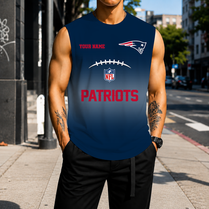 LIMITED EDITION - NEW CUSTOMIZED NFL27 NEP NEW ENGLAND PATRIOTS MEN'S GYM SHIRT