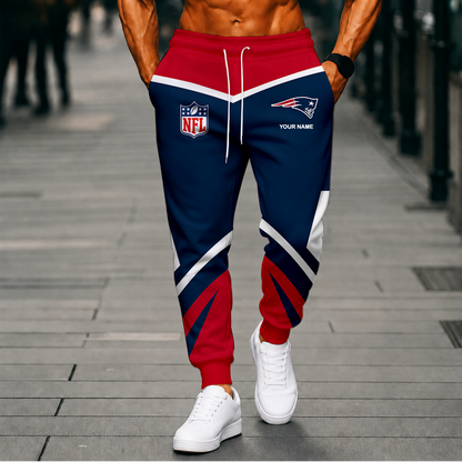 LIMITED EDITION - NEW CUSTOMIZED NFL27 NEP NEW ENGLAND PATRIOTS SWEATPANTS