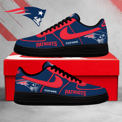 SPECIAL EDITION - NEW CUSTOMIZED NFL27 NEP NEW ENGLAND PATRIOTS AF1 SHOES