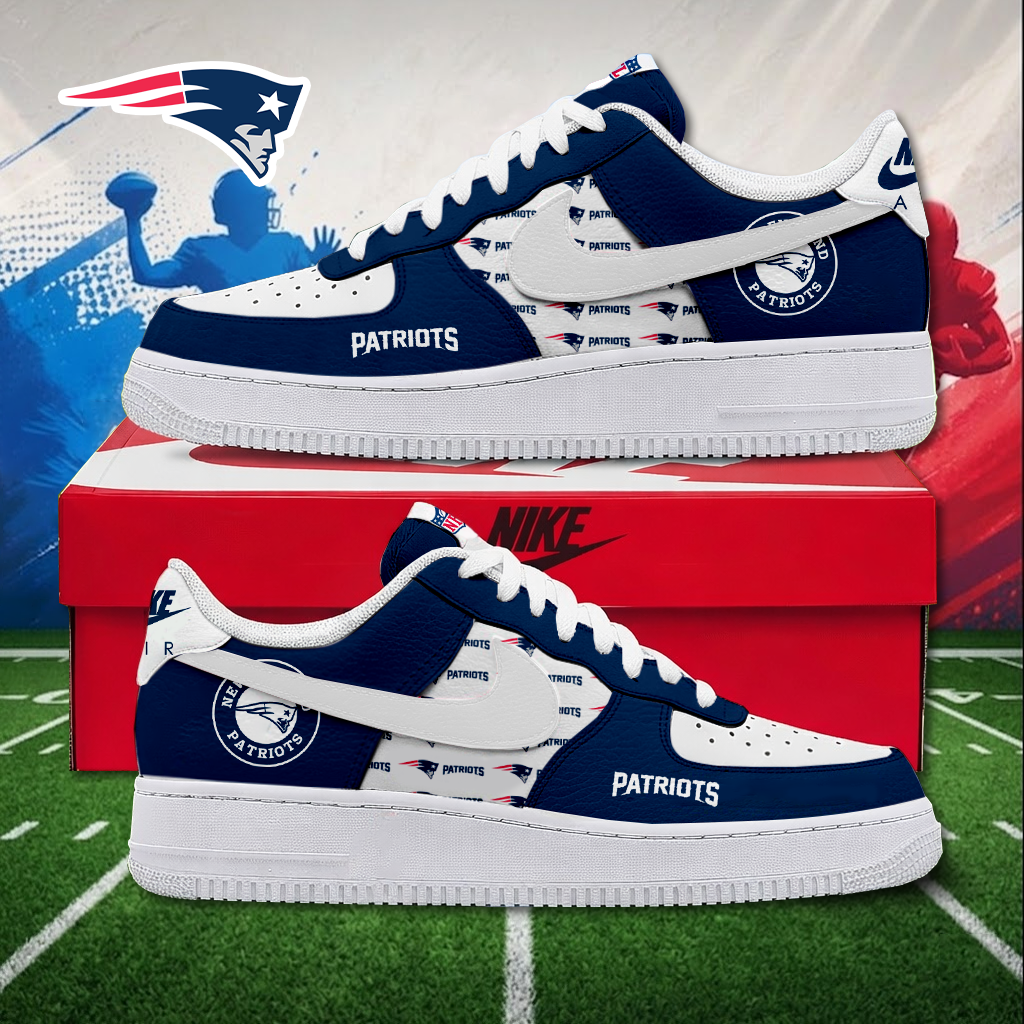MEGA SALE - NEW CUSTOMIZED NFL27 NEP NEW ENGLAND PATRIOTS AF1 SNEAKERS