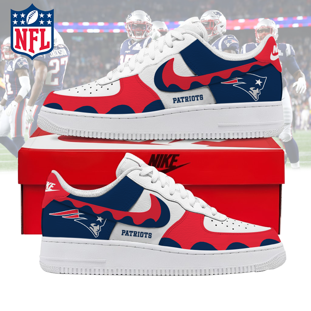 FINAL CLEARANCE - NEW CUSTOMIZED NFL27 NEP NEW ENGLAND PATRIOTS AF1 SNEAKERS