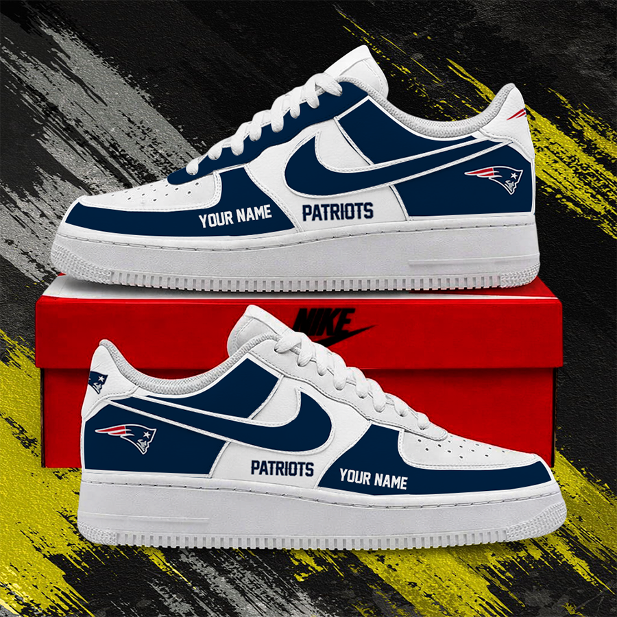 LIMITED EDITION - NEW CUSTOMIZED NFL27 NEP NEW ENGLAND PATRIOTS AF1 SHOES