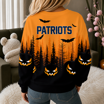 [SPECIAL OFFER] NEW CUSTOMIZED NFL27 NEP NEW ENGLAND PATRIOTS UNISEX HALLOWEEN SWEATSHIRT