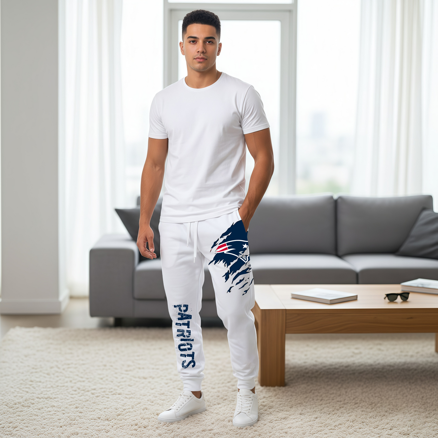 LIMITED EDITION - NEW PERSONALIZED NFL27 NEP NEW ENGLAND PATRIOTS JOGGERS