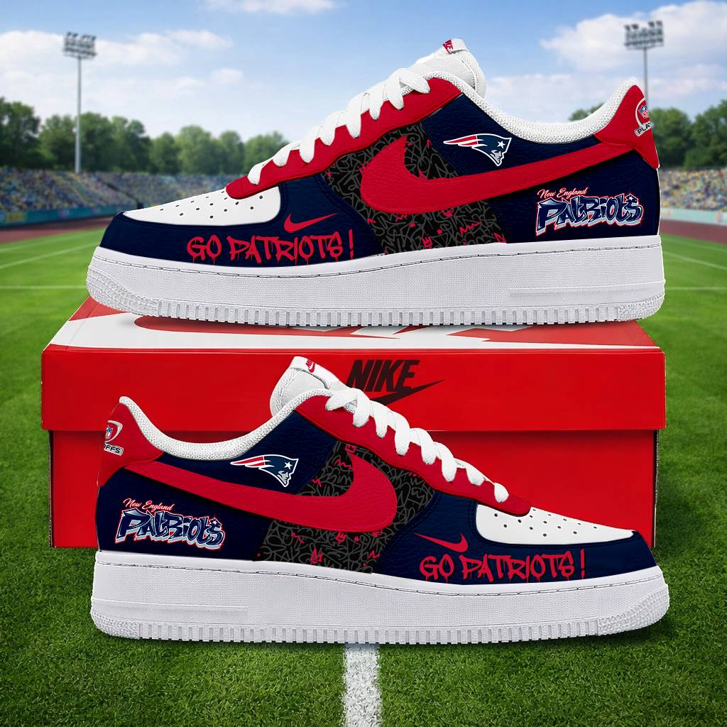 LIMITED EDITION - NEW CUSTOMIZED NFL27 NEP NEW ENGLAND PATRIOTS AF1 SNEAKERS