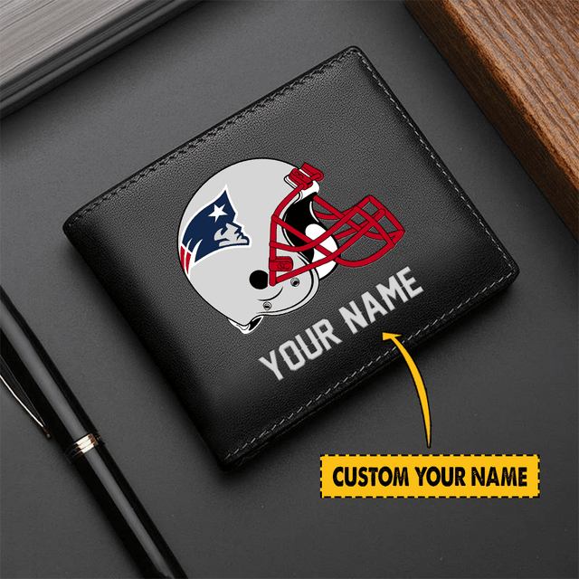 LIMITED EDITION - NEW CUSTOMIZED NFL27 NE PATRIOTS LEATHER WALLET