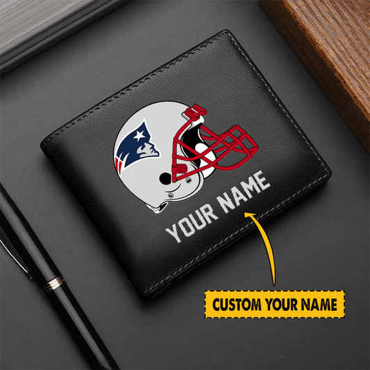 LIMITED EDITION - NEW CUSTOMIZED NFL27 NE PATRIOTS LEATHER WALLET