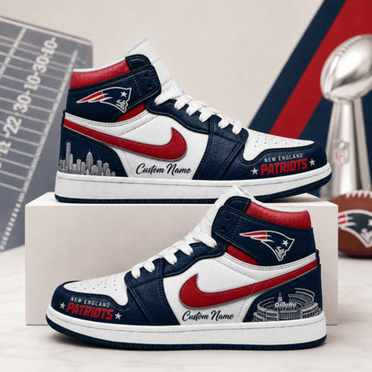 [SPECIAL OFFER] NEW CUSTOMIZED NFL27 NEP NEW ENGLAND PATRIOTS AIR JORDAN 1