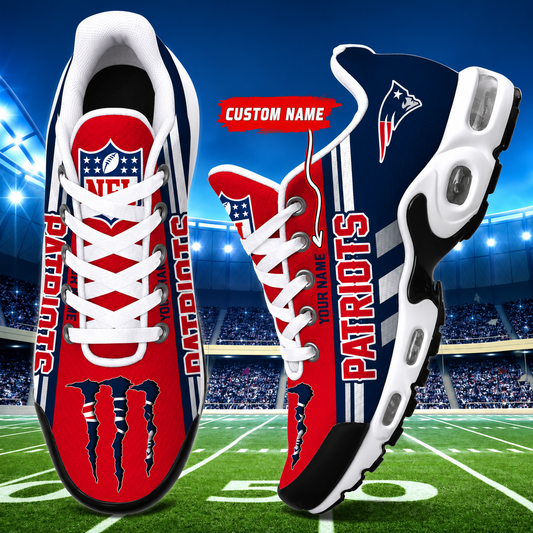 LIMITED EDITION - NEW CUSTOMIZED NFL27 NEP NEW ENGLAND PATRIOTS AIR MAX PLUS SNEAKERS