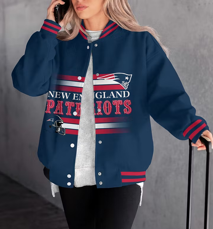 LIMITED EDITION - NEW CUSTOMIZED NFL27 NEP NEW ENGLAND PATRIOTS SATIN VARSITY & BASEBALL JACKET