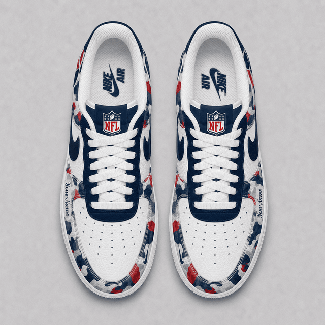 [SPECIAL OFFER] NEW CUSTOMIZED NFL27 NEP NEW ENGLAND PATRIOTS AF1 SHOES