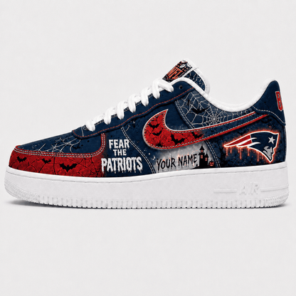 [SPECIAL OFFER] NEW CUSTOMIZED NFL27 NEP NEW ENGLAND PATRIOTS HALLOWEEN AF1 SHOES