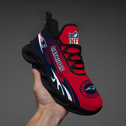 LIMITED EDITION - NEW CUSTOMIZED NFL27 NEP NEW ENGLAND PATRIOTS UNISEX MAX SOUL SHOES