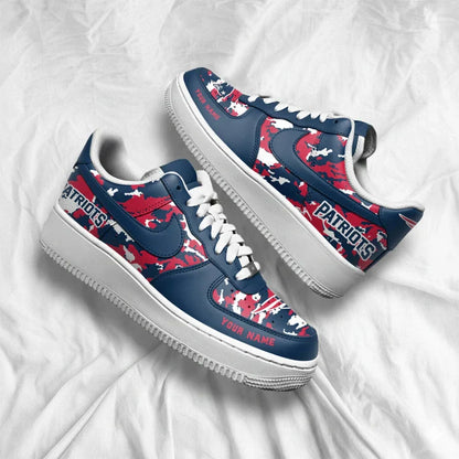 [SPECIAL OFFER] NEW CUSTOMIZED NFL27 NEP NEW ENGLAND PATRIOTS AF1 SNEAKERS
