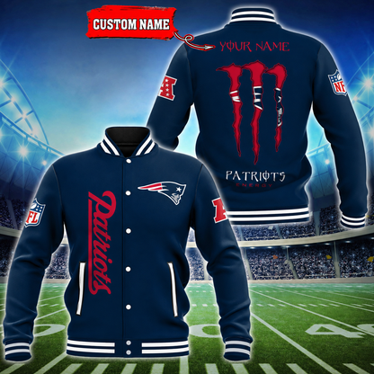 LIMITED EDITION - NEW CUSTOMIZED NFL27 NEP NEW ENGLAND PATRIOTS SATIN VARSITY & BASEBALL JACKET