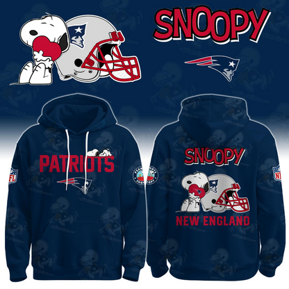 LIMITED EDITION - NEW CUSTOMIZED NFL27 NEP NEW ENGLAND PATRIOTS & SNOOPY UNISEX T-SHIRT, POLO, HOODIE & JACKETS