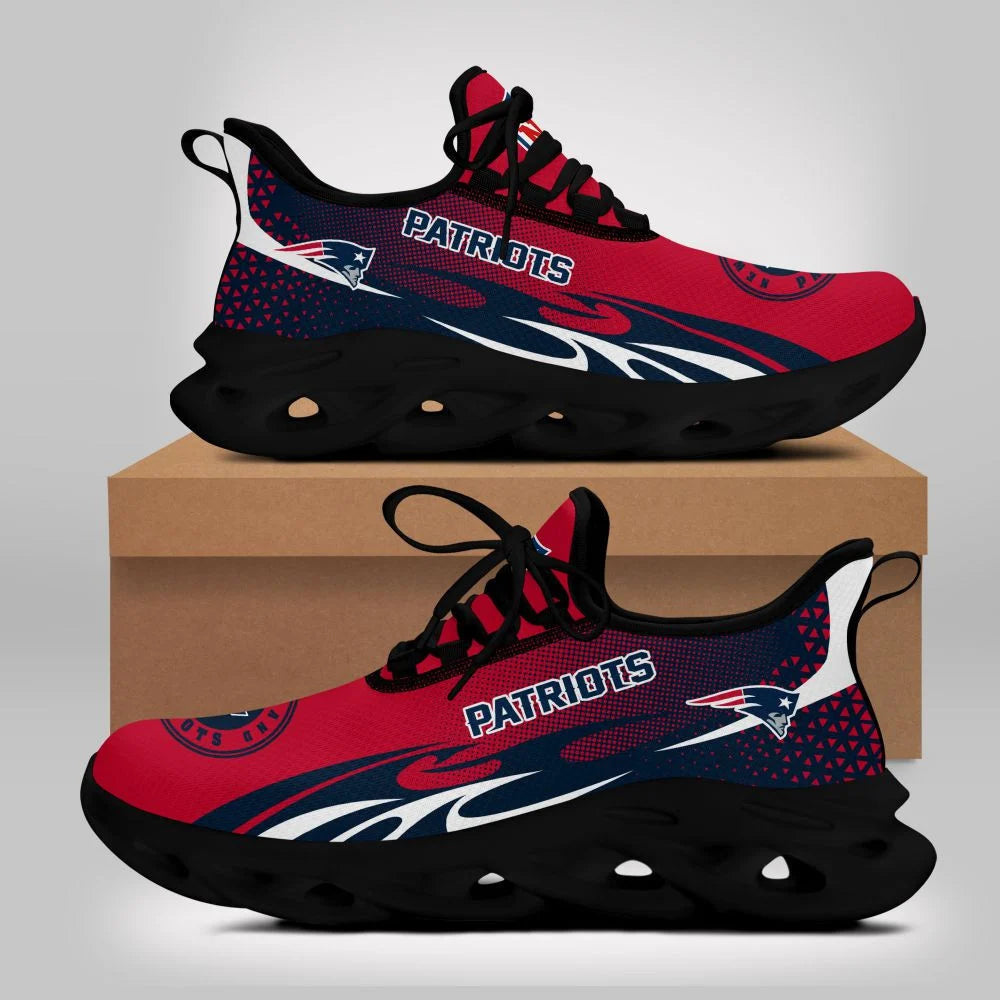 LIMITED EDITION - NEW CUSTOMIZED NFL27 NEP NEW ENGLAND PATRIOTS UNISEX MAX SOUL SHOES