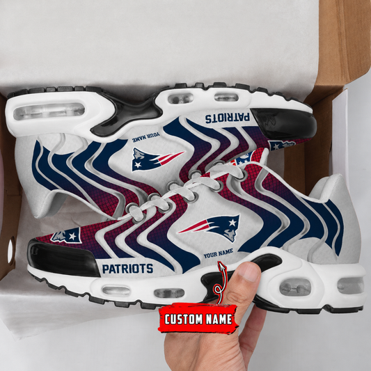 LIMITED EDITION - NEW CUSTOMIZED NFL27 NEP NEW ENGLAND PATRIOTS AIR MAX PLUS SNEAKERS