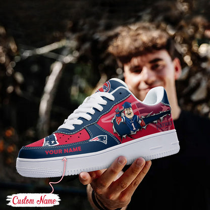 LIMITED EDITION - NEW CUSTOMIZED NFL27 NEP NEW ENGLAND PATRIOTS AF1 SNEAKERS
