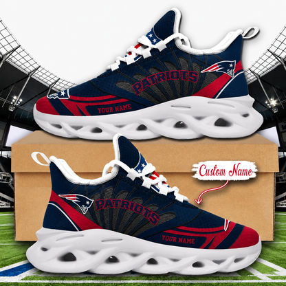 LIMITED EDITION - NEW CUSTOMIZED NFL27 NEP NEW ENGLAND PATRIOTS UNISEX CLUNKY SNEAKERS