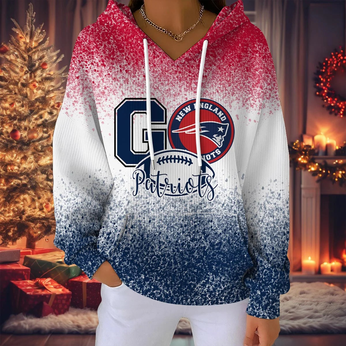 LIMITED EDITION - NEW CUSTOMIZED NFL27 NEP NEW ENGLAND PATRIOTS RIBBED HOODIE & SWEATSHIRT