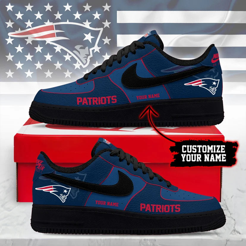LIMITED EDITION - NEW CUSTOMIZED NFL27 NEP NE PATRIOTS AF1 SNEAKERS