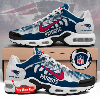 LIMITED EDITION - NEW CUSTOMIZED NFL27 NEP NEW ENGLAND PATRIOTS UNISEX AIR MAX PLUS SNEAKERS