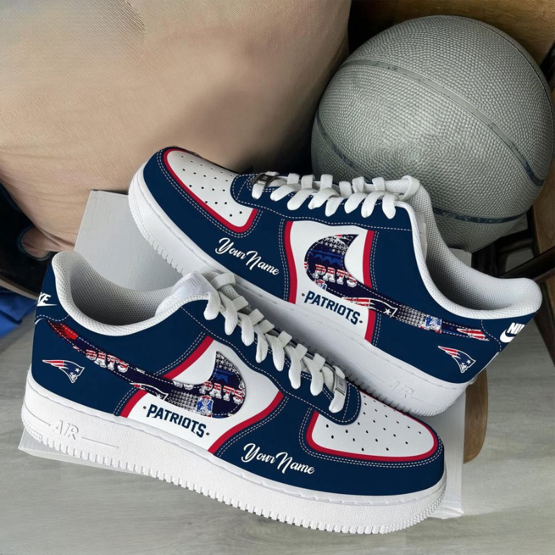 LIMITED EDITION - NEW CUSTOMIZED NFL27 NEP NEW ENGLAND PATRIOTS AF1 SNEAKERS