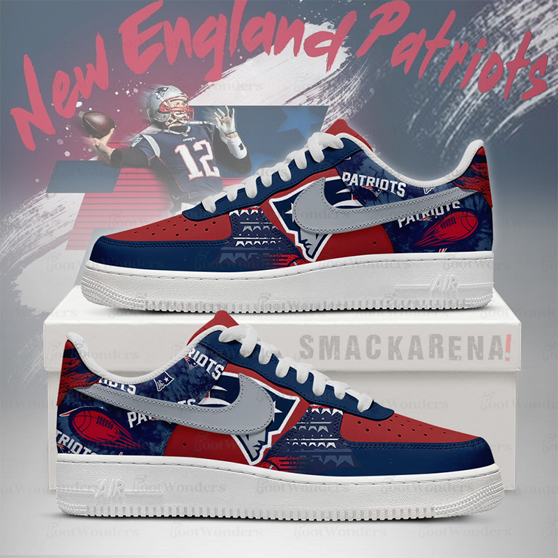 LIMITED EDITION - NEW CUSTOMIZED NFL27 NEP NE PATRIOTS AF1 SNEAKERS