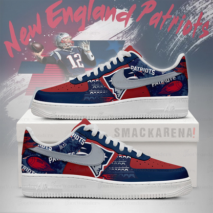 LIMITED EDITION - NEW CUSTOMIZED NFL27 NEP NE PATRIOTS AF1 SNEAKERS
