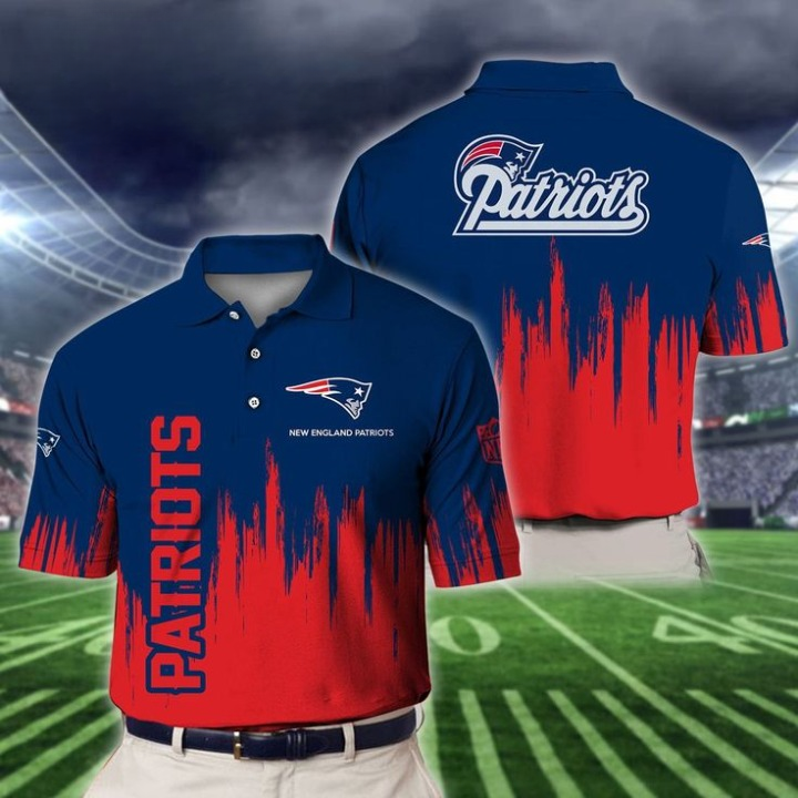 LIMITED EDITION - NEW CUSTOMIZED NFL27 NEP NEW ENGLAND PATRIOTS POLO SHIRT