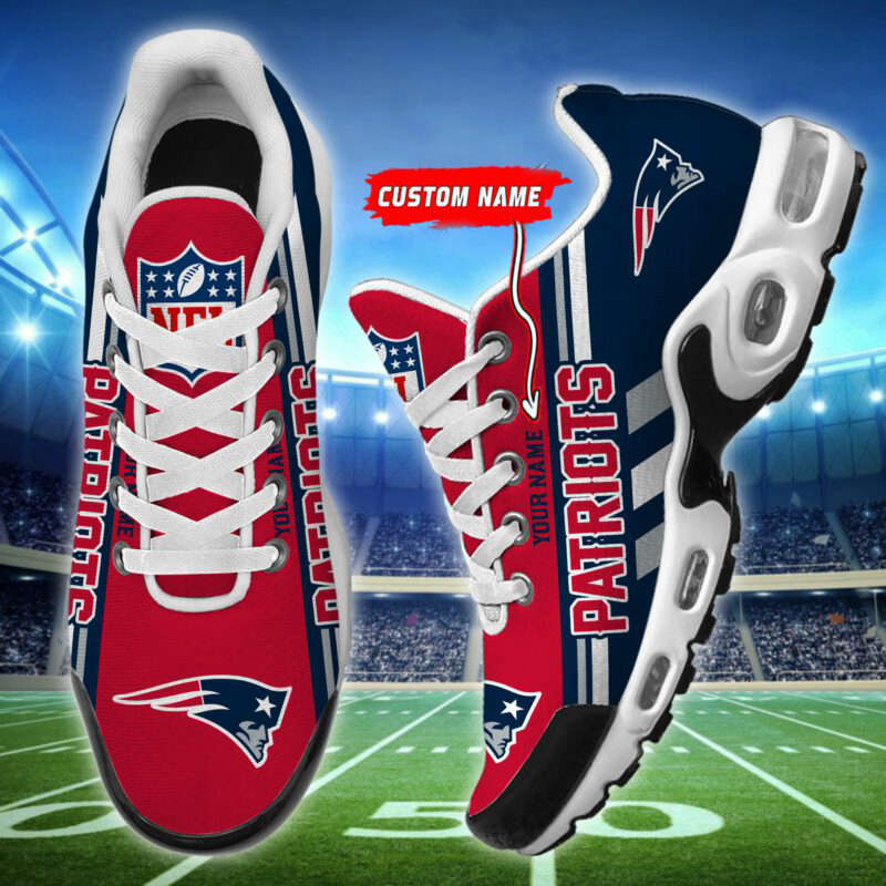 LIMITED EDITION - NEW CUSTOMIZED NFL27 NEP NEW ENGLAND PATRIOTS AIR MAX PLUS SNEAKERS