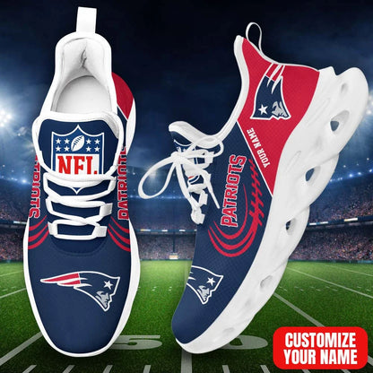 LIMITED EDITION - NEW CUSTOMIZED NFL27 NEP NE PATRIOTS PREMIUM CLUNKY SNEAKERS