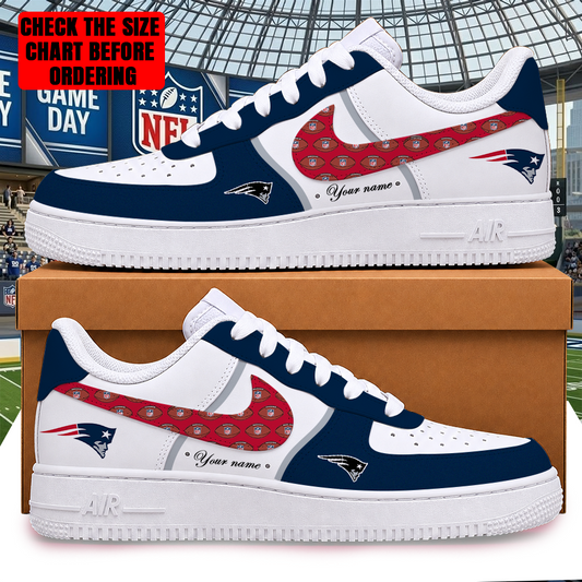 LIMITED EDITION - NEW CUSTOMIZED NFL27 NEP NEW ENGLAND PATRIOTS AF1 SHOES