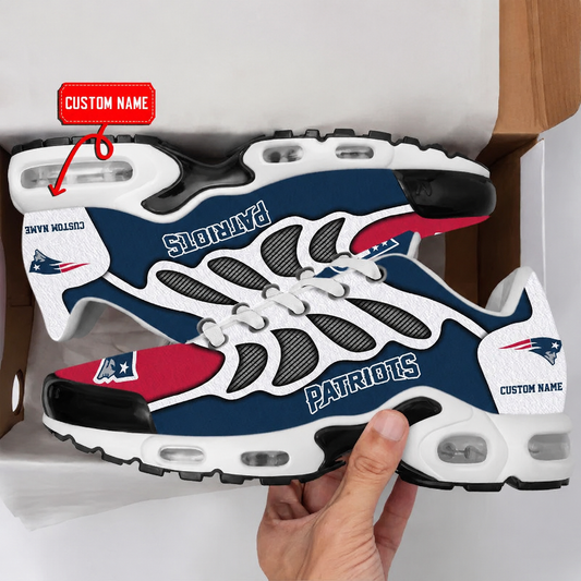LIMITED EDITION - NEW CUSTOMIZED NFL27 NEP NEW ENGLAND PATRIOTS AIR MAX PLUS SNEAKERS
