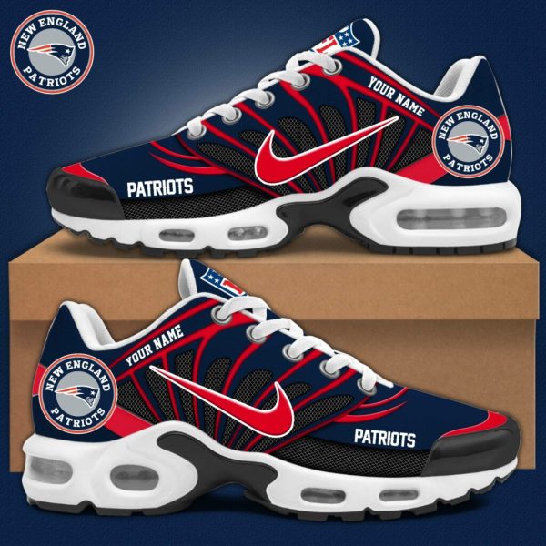LIMITED EDITION - NEW CUSTOMIZED NFL27 NEP NEW ENGLAND PATRIOTS AIR MAX PLUS SNEAKERS