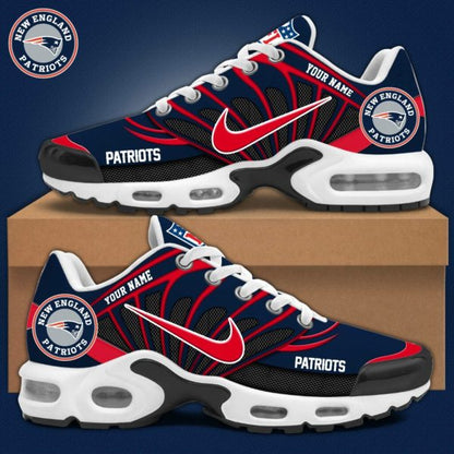 LIMITED EDITION - NEW CUSTOMIZED NFL27 NEP NEW ENGLAND PATRIOTS AIR MAX PLUS SNEAKERS