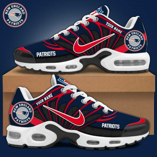 LIMITED EDITION - NEW CUSTOMIZED NFL27 NEP NEW ENGLAND PATRIOTS AIR MAX PLUS SNEAKERS