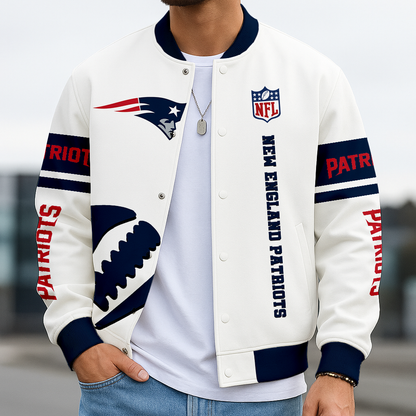 LIMITED EDITION - NEW CUSTOMIZED NFL27 NEP NEW ENGLAND PATRIOTS BASEBALL JACKET