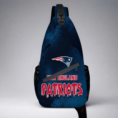 [SPECIAL OFFER] NEW CUSTOMIZED NFL27 NEP NEW ENGLAND PATRIOTS SLING BAG