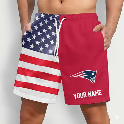 LIMITED EDITION - NEW CUSTOMIZED NFL27 NEP NEW ENGLAND PATRIOTS SHORT PANTS